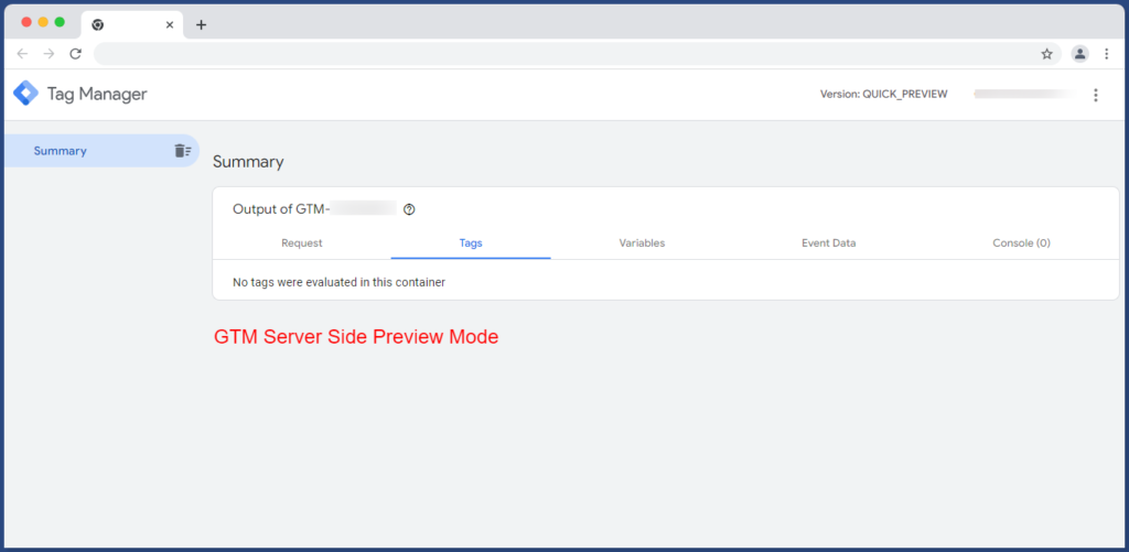 Server Side Tracking - Opening GTM SS Preview window - Involvz