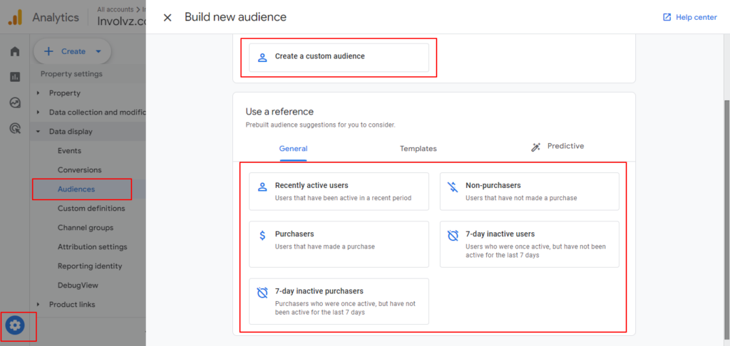 Existing Audience Template